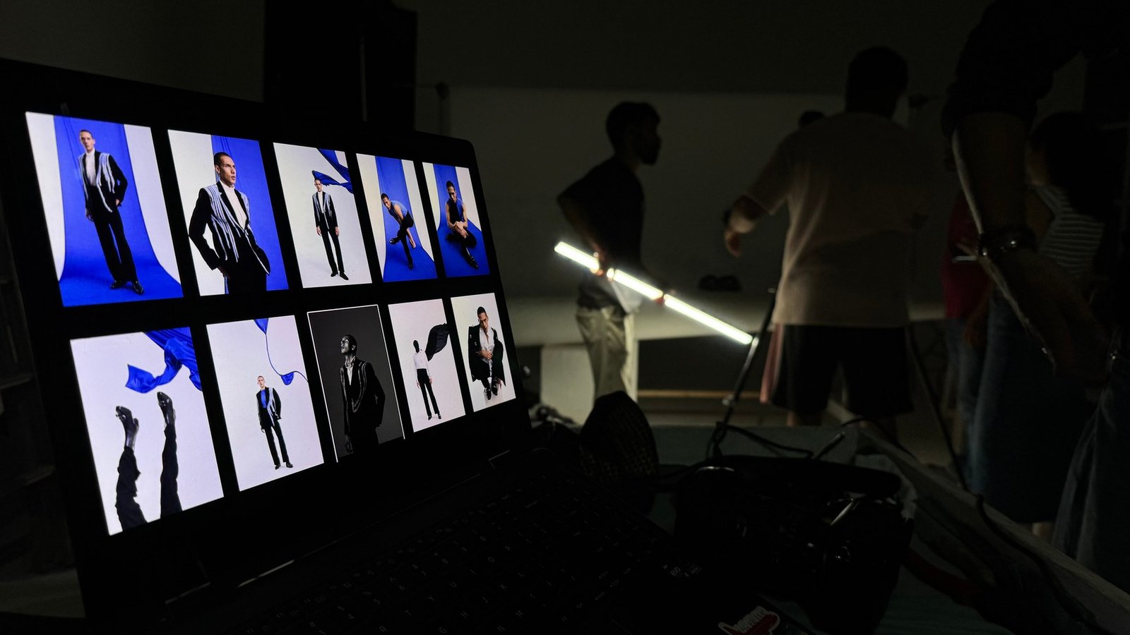 Production — on-set shoot in progress