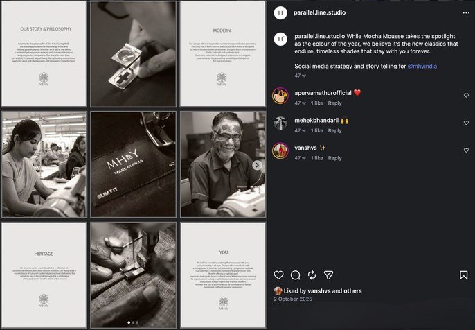 Social media — content grid planning